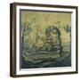 A Chinoiserie Panel in the Manner of Jean Pillement (1728-1808), 19th Century-null-Framed Giclee Print