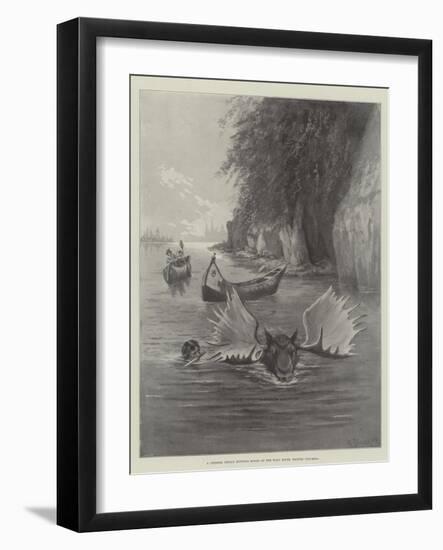 A Chinook Indian Hunting Moose on the Taku River, British Columbia-Paul Frenzeny-Framed Giclee Print