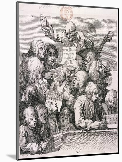 A Chorus of Singers, 1732-William Hogarth-Mounted Giclee Print