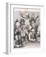 A Chorus of Singers, 1732-William Hogarth-Framed Giclee Print