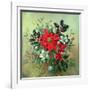 A Christmas Arrangement with Holly, Mistletoe and Other Winter Flowers-Albert Williams-Framed Giclee Print