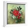 A Christmas Arrangement with Holly, Mistletoe and Other Winter Flowers-Albert Williams-Framed Giclee Print