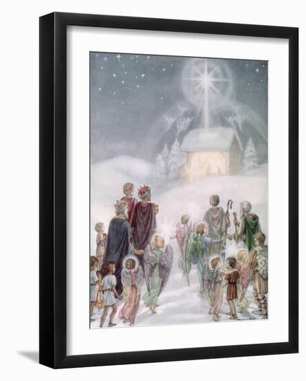 A Christmas Card from a Watercolour-Daphne Allan-Framed Giclee Print