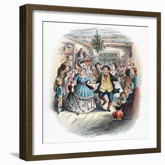 A Christmas Carol: Mr Fezziwig's Ball, 1843-John Leech-Framed Giclee Print