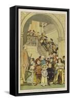 A Christmas Costume Party, Supper Time-Charles Green-Framed Stretched Canvas