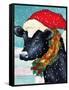 A Christmas Cow-Laurie Korsgaden-Framed Stretched Canvas