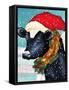 A Christmas Cow-Laurie Korsgaden-Framed Stretched Canvas