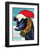 A Christmas Cow-Laurie Korsgaden-Framed Giclee Print