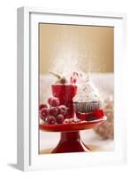 A Christmas Cupcakes in an Icing Sugar Snowstorm-Rogério Voltan-Framed Photographic Print