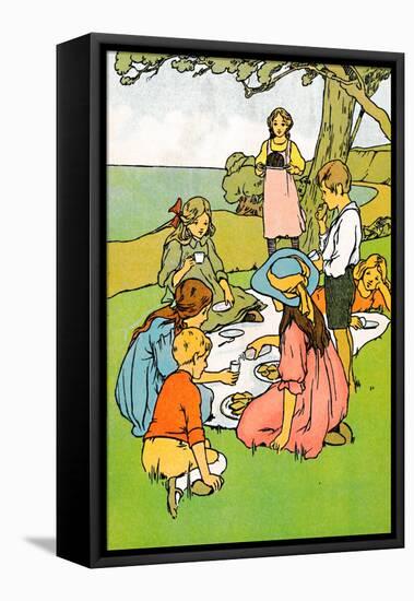 'A Christmas Dinner in New Zealand', 1912-Charles Robinson-Framed Stretched Canvas