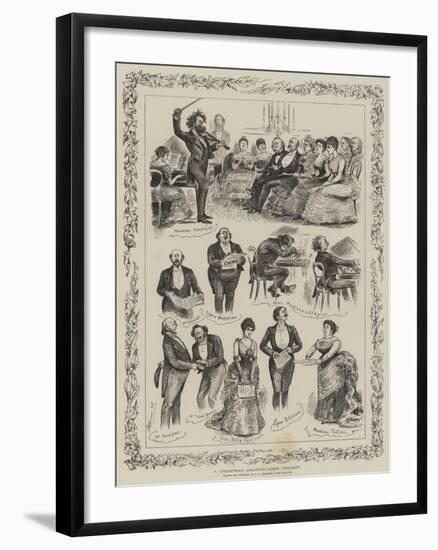 A Christmas Drawing-Room Concert-null-Framed Giclee Print