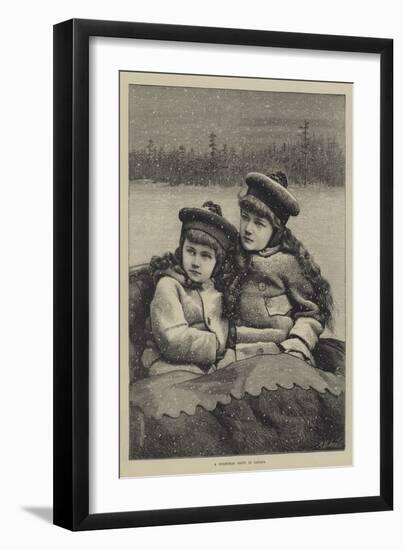 A Christmas Drive in Canada-null-Framed Giclee Print