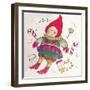 A Christmas Elf with Toys and Candy-Beverly Johnston-Framed Giclee Print