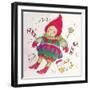 A Christmas Elf with Toys and Candy-Beverly Johnston-Framed Giclee Print
