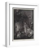 A Christmas Fireside-William Heysham Overend-Framed Giclee Print