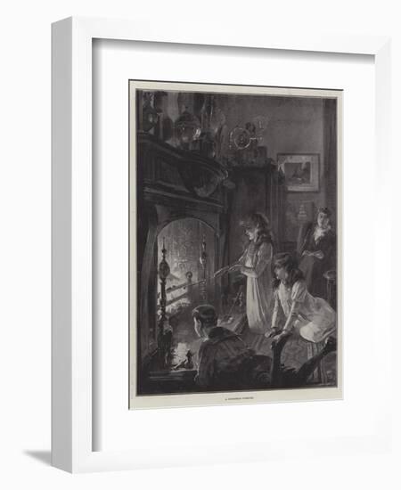 A Christmas Fireside-William Heysham Overend-Framed Giclee Print