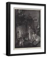 A Christmas Fireside-William Heysham Overend-Framed Giclee Print