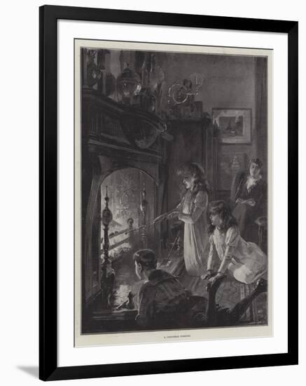 A Christmas Fireside-William Heysham Overend-Framed Giclee Print