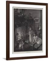 A Christmas Fireside-William Heysham Overend-Framed Giclee Print