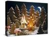 A Christmas Forest Scene with Father Christmas-null-Stretched Canvas