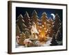 A Christmas Forest Scene with Father Christmas-null-Framed Photographic Print