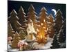 A Christmas Forest Scene with Father Christmas-null-Mounted Photographic Print