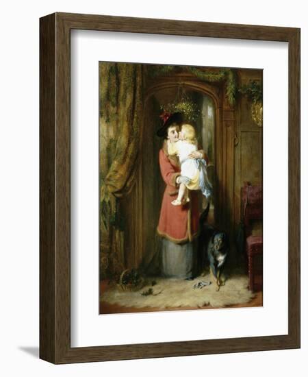 A Christmas Kiss-George Bernard O'neill-Framed Giclee Print