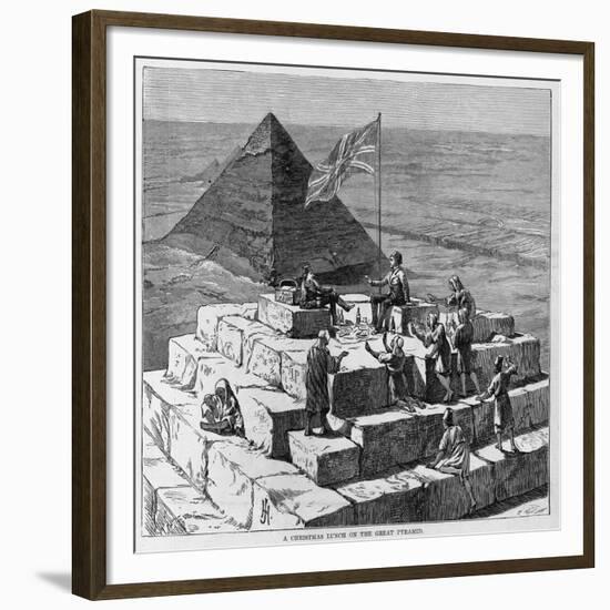 A Christmas Lunch on the Great Pyramid.-null-Framed Giclee Print