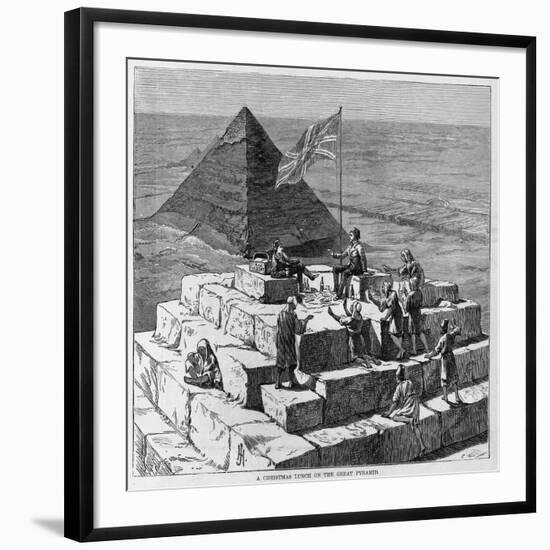 A Christmas Lunch on the Great Pyramid.-null-Framed Giclee Print