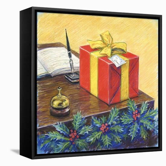 A Christmas Package-Edgar Jerins-Framed Stretched Canvas