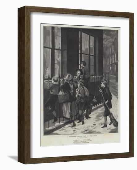 A Christmas Party, Out in the Cold-Augustus Edward Mulready-Framed Giclee Print