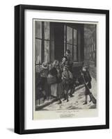 A Christmas Party, Out in the Cold-Augustus Edward Mulready-Framed Giclee Print