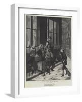 A Christmas Party, Out in the Cold-Augustus Edward Mulready-Framed Giclee Print