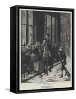 A Christmas Party, Out in the Cold-Augustus Edward Mulready-Framed Stretched Canvas