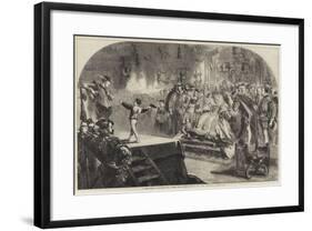 A Christmas Play before Queen Elizabeth-Sir John Gilbert-Framed Giclee Print