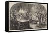 A Christmas Play before Queen Elizabeth-Sir John Gilbert-Framed Stretched Canvas