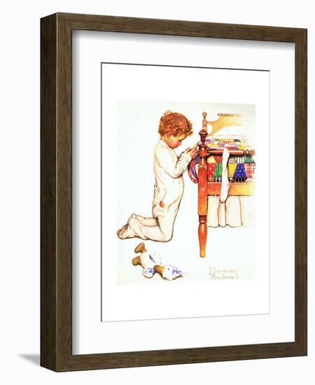 A Christmas Prayer-Norman Rockwell-Framed Giclee Print