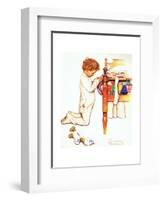 A Christmas Prayer-Norman Rockwell-Framed Giclee Print