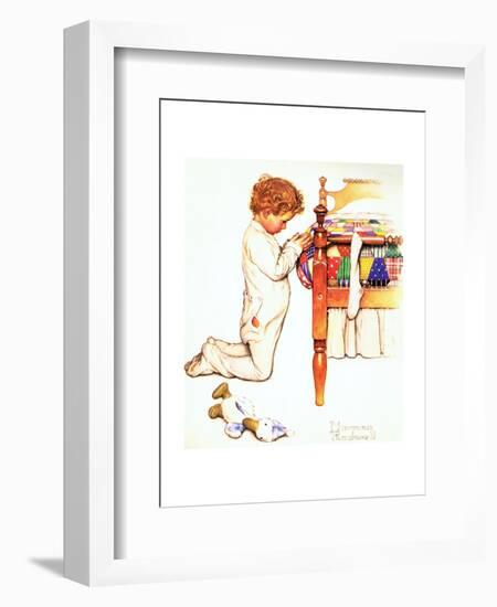 A Christmas Prayer-Norman Rockwell-Framed Giclee Print