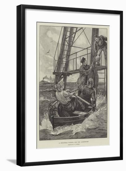 A Christmas Pudding for the Lighthouse-William Heysham Overend-Framed Giclee Print