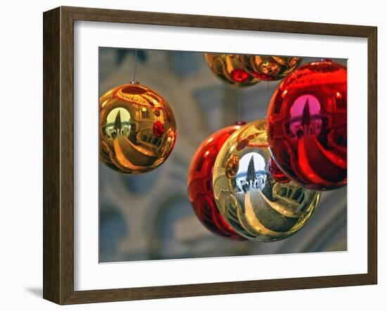 A Christmas Tree in Red Square in Moscow-null-Framed Photographic Print