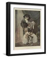 A Christmas Visit to Grandfather-John Raphael Smith-Framed Giclee Print
