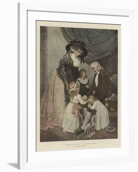 A Christmas Visit to Grandfather-John Raphael Smith-Framed Giclee Print