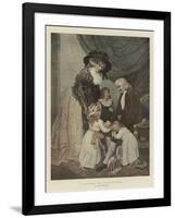 A Christmas Visit to Grandfather-John Raphael Smith-Framed Giclee Print