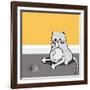 A Chubby Cat Has Just Coughed up a Hairball-littlelola-Framed Art Print