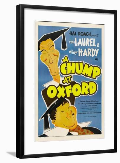 A Chump at Oxford, Stan Laurel, Oliver Hardy, 1940-null-Framed Art Print