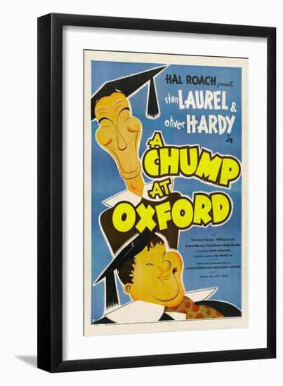 A Chump at Oxford, Stan Laurel, Oliver Hardy, 1940-null-Framed Art Print