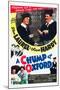 A Chump at Oxford, Stan Laurel, Oliver Hardy on poster art, 1940-null-Mounted Art Print