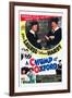 A Chump at Oxford, Stan Laurel, Oliver Hardy on poster art, 1940-null-Framed Art Print