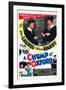 A Chump at Oxford, Stan Laurel, Oliver Hardy on poster art, 1940-null-Framed Art Print